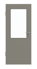 Frontansicht von Hygge Grau RAL 7037 LA 7 Mattlack Basic Innentür - Huga