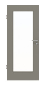 Frontansicht von Hygge Grau RAL 7037 LA 8 Mattlack Basic Innentür - Huga
