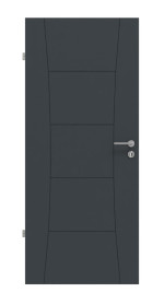 Frontansicht von Groove 22 ProLine Lack Anthrazit RAL 7016 Innentür - Hörmann