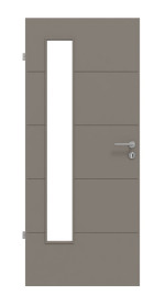Frontansicht von Signum 27 LA 24 bandseitig Basic Lack Taupe RAL 7048 Innentür - Huga