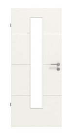 HÖRMANN Innentür Groove 34 Weißlack DesignLine mit Lichtausschnitt LA 24 mittig