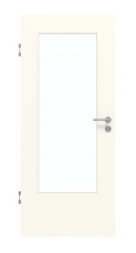 Frontansicht von GARANT Schallschutztür 0105-60 Pearl White CePaL mit Lichtausschnitt LA-DIN