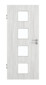 Frontansicht von GARANT Schallschutztür Authentic Grigio CePaL mit Lichtausschnitt LA-10