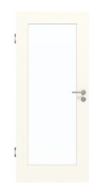 Frontansicht von GARANT Schallschutztür 0105-60 Pearl White CePaL mit Lichtausschnitt LA-2