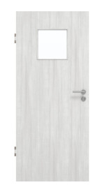 Frontansicht von GARANT Schallschutztür Authentic Grigio GCK08 mit Lichtausschnitt LA-8