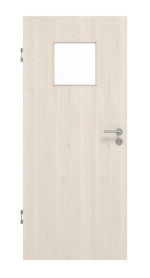 Frontansicht von GARANT Schallschutztür Authentic Perl GCK08 mit Lichtausschnitt LA-8