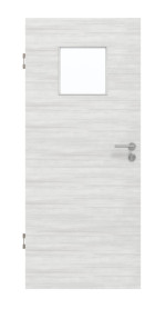 Frontansicht von GARANT Schallschutztür Quer Authentic Grigio GCK08 mit Lichtausschnitt LA-8