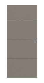Frontansicht von Signum 34 Basic Lack Taupe RAL 7048 Schiebetür - Huga