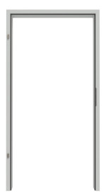 Frontansicht in RAL 7035 von 2-schalige Stahlzarge Profil 11125 für alle Wandtypen 1-flüglig - Hörmann