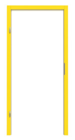 Frontansicht von Blendrahmen D 483-60 Yellow Resopal mit eckiger Kante - Deine Tür