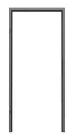 Frontansicht 3 von der Aluminium-Blockzarge RAL 9006 Trend für Holztüren - Küffner