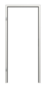 Frontansicht 3 von der Aluminium-Blockzarge RAL 9016 Express für Holztüren - Küffner
