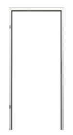 Frontansicht 3 von der Aluminium-Blockzarge RAL 9016 Trend für Ganzglastüren - Küffner