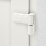 Detail Bänder von Kunststoff Nebeneingangstür F004 Optima mit Glasausschnitt