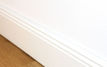 Sockelleiste 18 x 115 x 2440 mm MDF weiß Altdeutsch 115 Clip-Nut