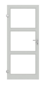 Frontansicht in RAL 7035 von Innentür-Set Aluminium Rohrrahmentür ES 50 mit LA-03 inkl. Blockzarge - Hörmann