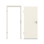 Komplettset-Ansicht von GARANT Schallschutztür-Set Weißlack RAL 9010 CePaL mit Zarge
