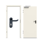 Komplettset-Ansicht von GARANT Rauchschutztür-Set T30 Weißlack RAL 9010 CePaL inkl. Zarge