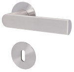 1. Bild von SÜDMETALL Türgriff Erlangen-R Edelstahl satiniert Flachrosette Magnet Flat 