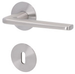 1. Bild von SÜDMETALL Türgriff Suhl-R Edelstahl satiniert Flachrosette Magnet Flat 