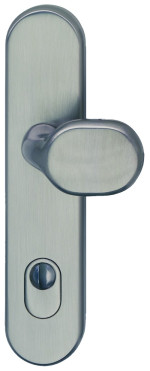 Sicura Ronny-LS/LS Edelstahl-sat. Schutzbeschlag für Haustüren mit Zylinderabdeckung und Feuerschutz - Südmetall