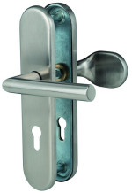 Sicura Ronny-LS/LS Edelstahl-sat. Schutzbeschlag für Haustüren mit Zylinderabdeckung - Südmetall