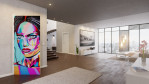 Original Pop Art Frau mit schwarzem Haar - Art of Demencia 3