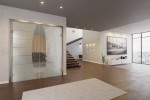 Milieu Loft Wohnzimmer mit Amara Mattierung Doppelflügeltür mit Motiv klar - Erkelenz