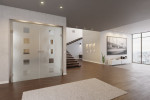 Milieu Loft Wohnzimmer mit Cinque Klassisch Matt Doppelflügeltür mit Motiv klar - Erkelenz