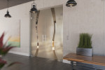 Milieubild von Bergamo Motiv klar 2-flg. Glaspendeltür mit Oberlicht DORMA Mundus BTS Variante 10 - Erkelenz