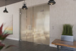Milieubild von Algo Motiv klar 2-flg. Glaspendeltür mit einem Seitenteil und Oberlicht DORMA Mundus BTS Variante 11 - Erkelenz