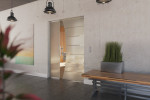 Milieubild von Amara Motiv klar Glaspendeltür mit festem Seitenteil DORMA Mundus BTS Variante 2 - Erkelenz