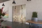 Milieubild von Bergamo Motiv klar 2-flg. Glaspendeltür DORMA Mundus BTS Variante 4 - Erkelenz