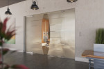 Milieubild von Amara Motiv klar 2-flg. Glaspendeltür mit zwei festen Seitenteilen DORMA Mundus BTS Variante 6 - Erkelenz
