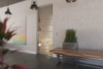 Milieubild von Amara Motiv klar Glaspendeltür mit Oberlicht DORMA Mundus BTS Variante 7 - Erkelenz