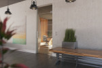 Milieubild von Amara Motiv matt Glaspendeltür mit Oberlicht DORMA Mundus BTS Variante 7 - Erkelenz