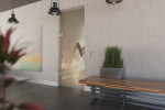 Milieubild von Sinus 2 Motiv klar Glaspendeltür mit Oberlicht DORMA Tensor Variante 1 - Erkelenz