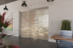 Milieubild von Quer Motiv klar Glasschiebetür mit zwei festen Seitenteilen Sigma Flexible Variante 2 - Erkelenz