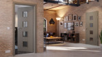 Main-Milieuansicht von Hygge Grau RAL 7037 LA 14 Mattlack Basic Innentür - Huga