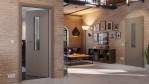 Main-Milieuansicht von Taupe RAL 7048 LA 4 mittig Basic Lack Innentür - Huga