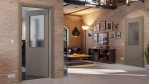 Main-Milieuansicht von Hygge Grau RAL 7037 LA 7 Mattlack Basic Innentür - Huga