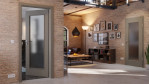 Main-Milieuansicht von Hygge Grau RAL 7037 LA 8 Mattlack Basic Innentür - Huga