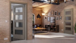 Main-Milieuansicht von Hygge Grau RAL 7037 LA 9 Mattlack Basic Innentür - Huga