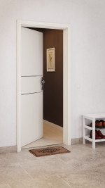 CloseUp-Milieuansicht von GARANT Wohnungseingangstür Aura 832 Weißlack