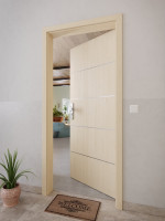 CloseUp-Milieuansicht von GARANT Wohnungseingangstür Corona 830 Authentic Sand CePaL