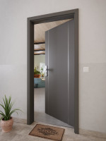 CloseUp-Milieuansicht von GARANT Wohnungseingangstür Corona 851 Ebony CePaL
