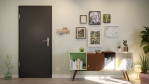 Front-Milieuansicht von Anthrazit RAL 7016 Basic Lack Wohnungseingangstür - Huga