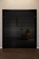 Relationsbild von Ortello Doppelflügeltür Weißglas klar BLACK|LINE – Erkelenz