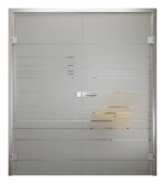 Bild von Quer Klassisch Matt Doppelflügeltür mit Motiv klar - Erkelenz