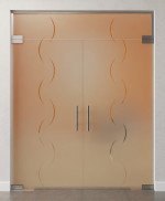 Bild von Atessa Motiv klar 2-flg. Glaspendeltür mit Oberlicht DORMA Mundus BTS Variante 10 - Erkelenz
